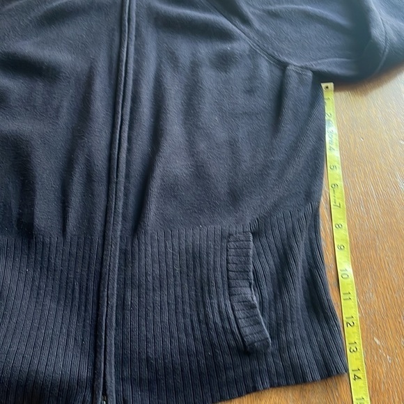 Covington black zip up sweater ribbed on bottom size XL (18) long sleeve cotton - Picture 11 of 14